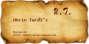 Uhrin Teréz névjegykártya
